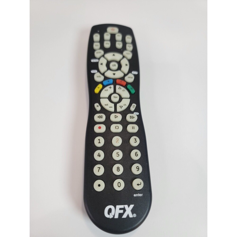 QFX TV Remote Control Replacement Black Tested Working Standard Remote